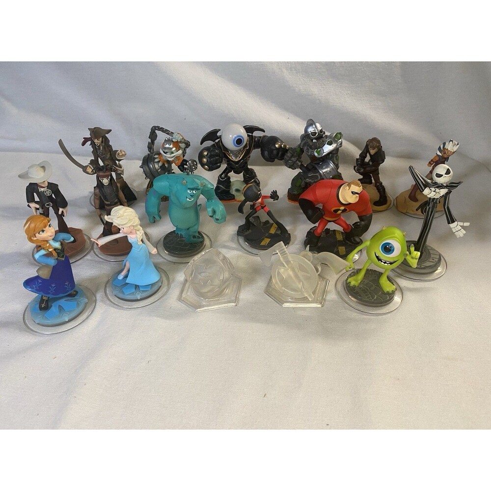 Disney Infinity Figure Lot – Jack Skellington, Incredibles, Frozen, Star Wars +